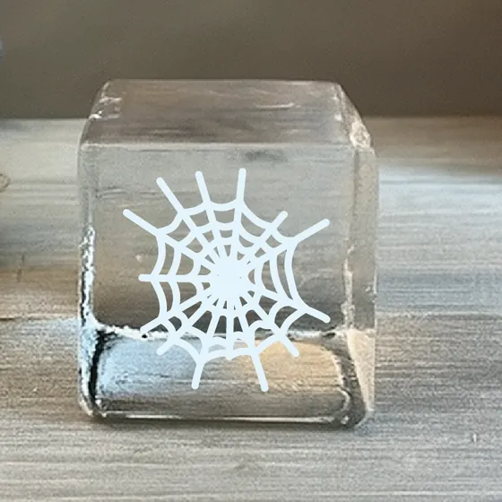 Etched Spider Web Cube